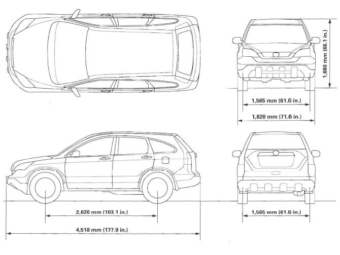 Honda CR-V. Body Specifications
